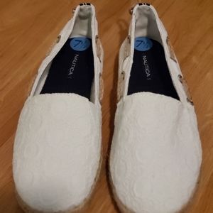 White Nautica espadrilles